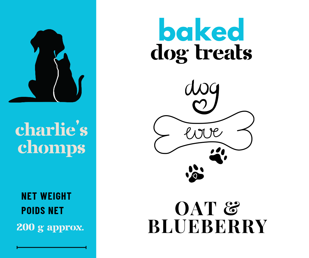 Oat & Blueberry baked dog treats, 200 g
