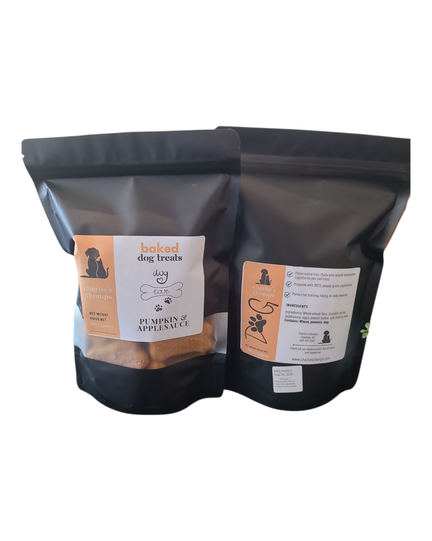 Pumpkin & Apple baked dog treats, 200 g