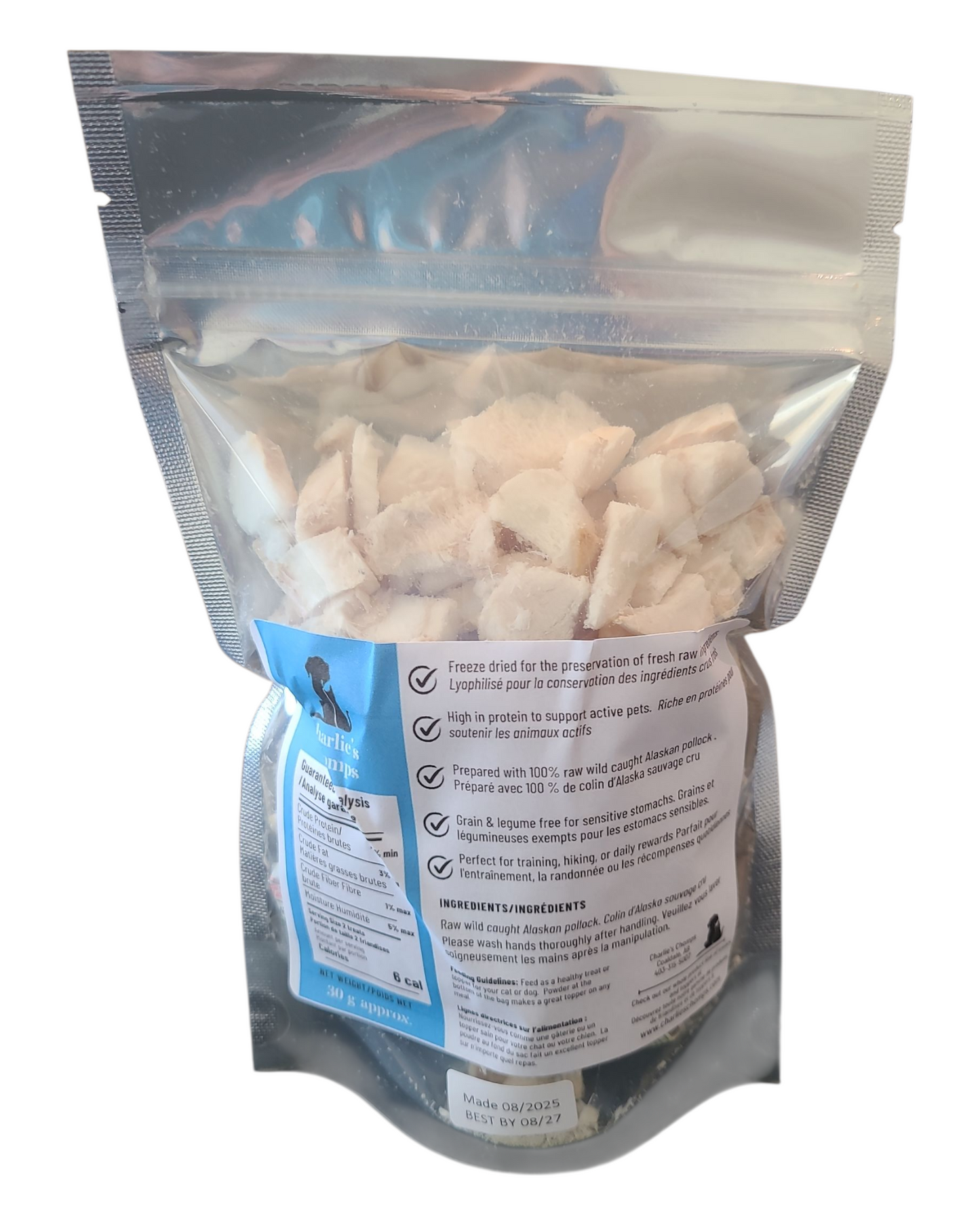 (Freeze-Dried Wild Alaskan Pollock Treats for Dogs and cats