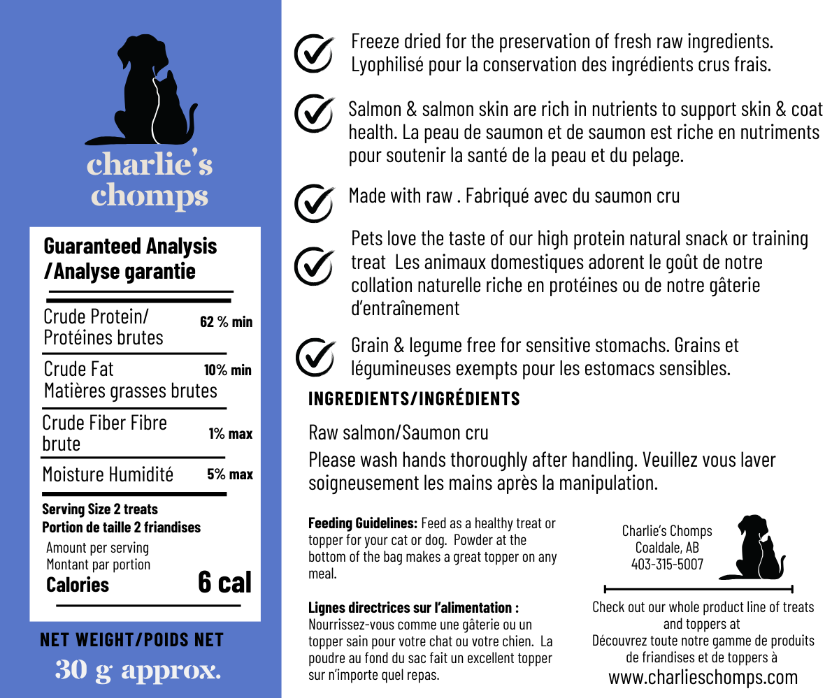 Salmon Filet - Freeze dried RAW
