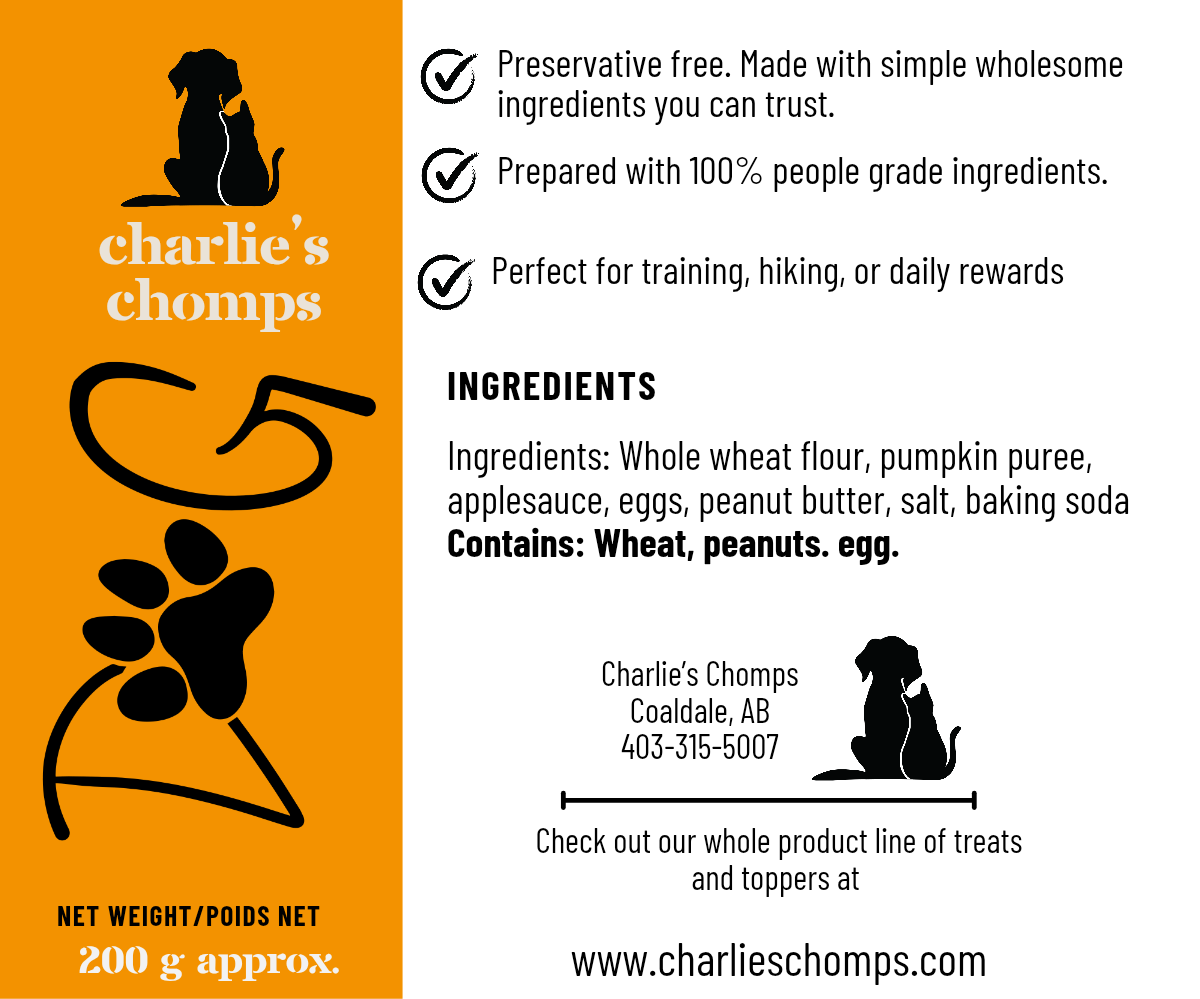 Pumpkin & Apple baked dog treats, 200 g